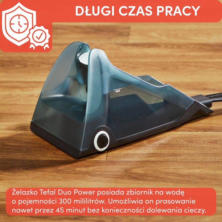 Parownica, Tefal Duo Power, mata do prasowania