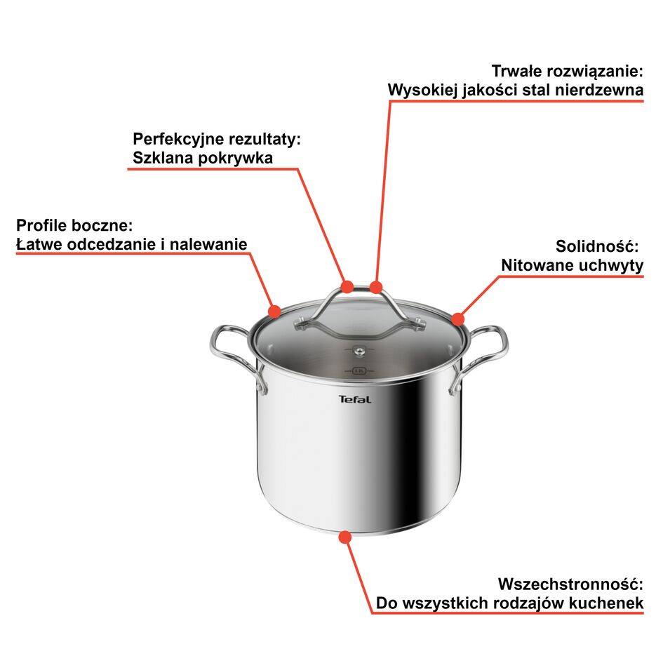 Garnek z pokrywką TEFAL Intuition 22cm (6L)