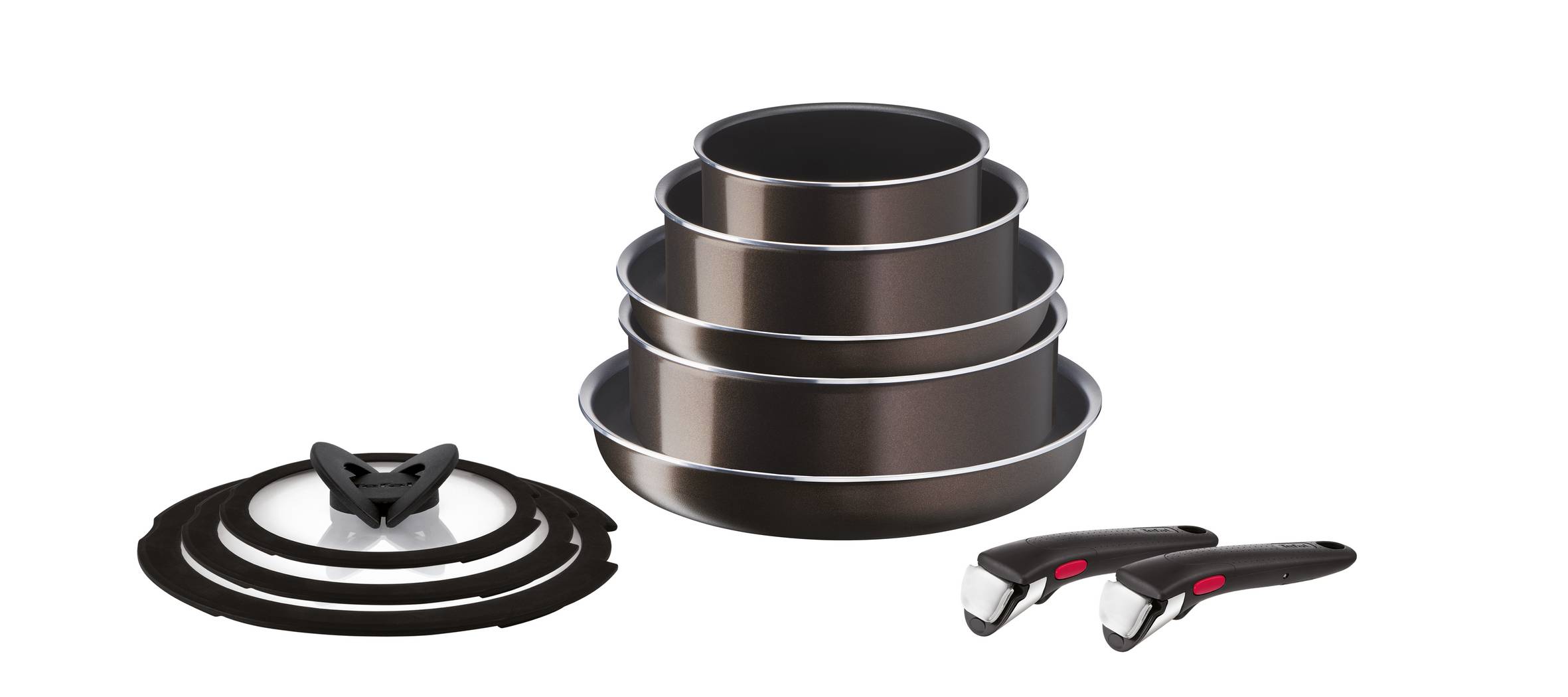 Zestaw patelni i garnków TEFAL INGENIO INTENSE - 10 elementów