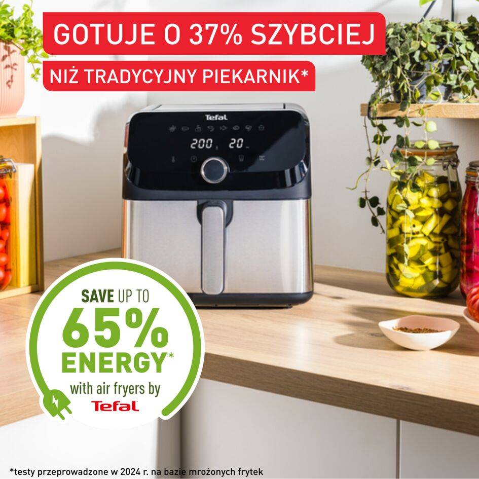 Frytkownica beztłuszczowa Easy Fry Mega, bardzo duża pojemność 7,5 L, 8 automatycznych programów