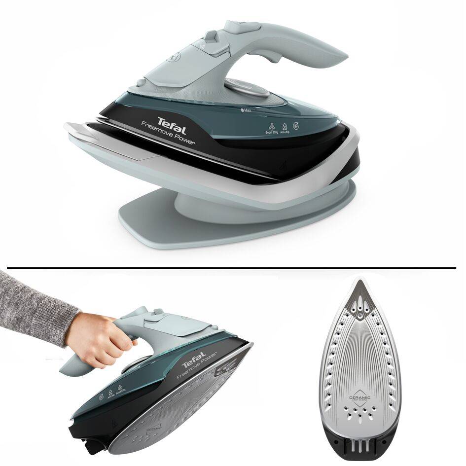 Bezprzewodowe żelazko parowe, Tefal Freemove Power FV6670, 2600 W, 40 g/min