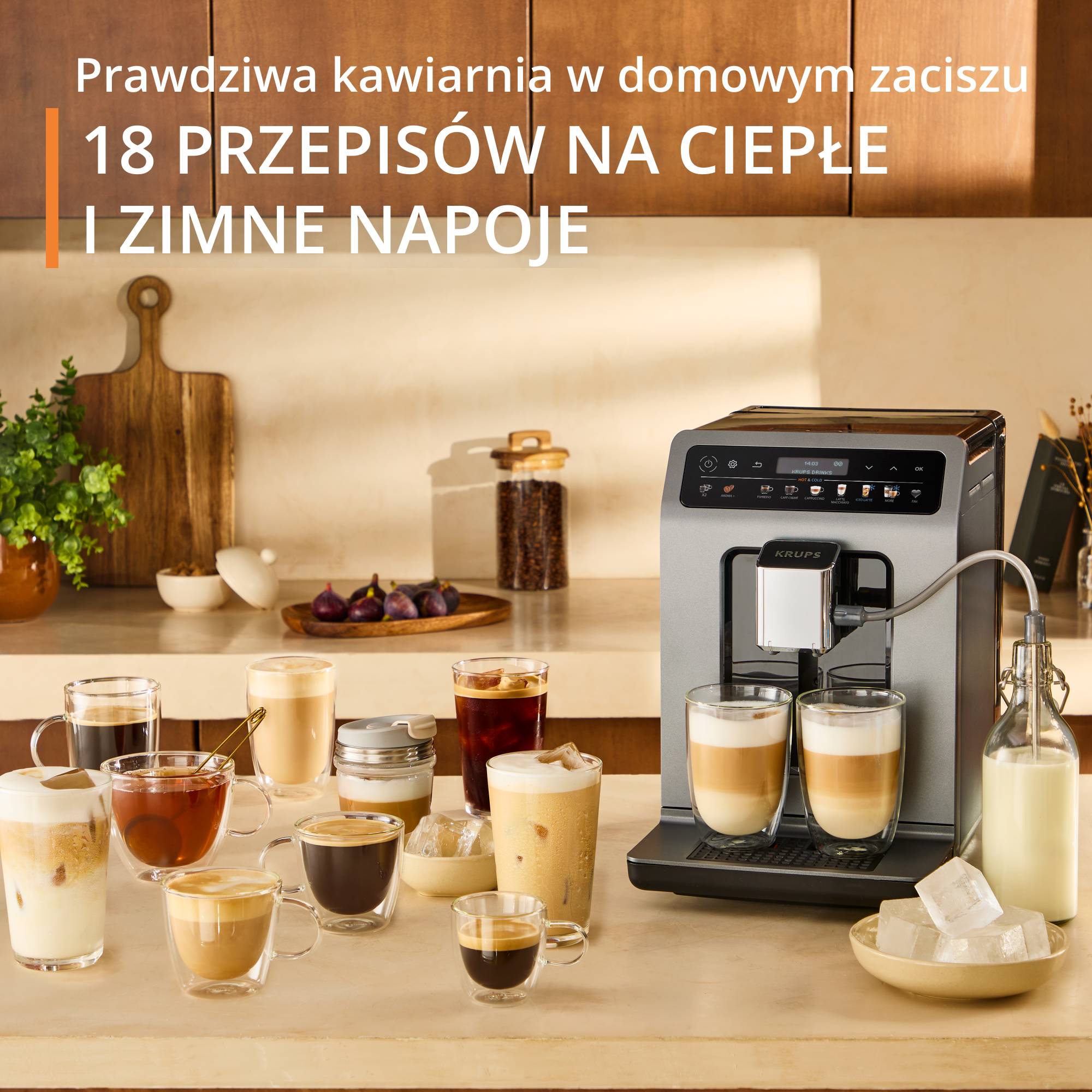 Ekspres do kawy automatyczny KRUPS EVIDENCE HOT&COLD EA898