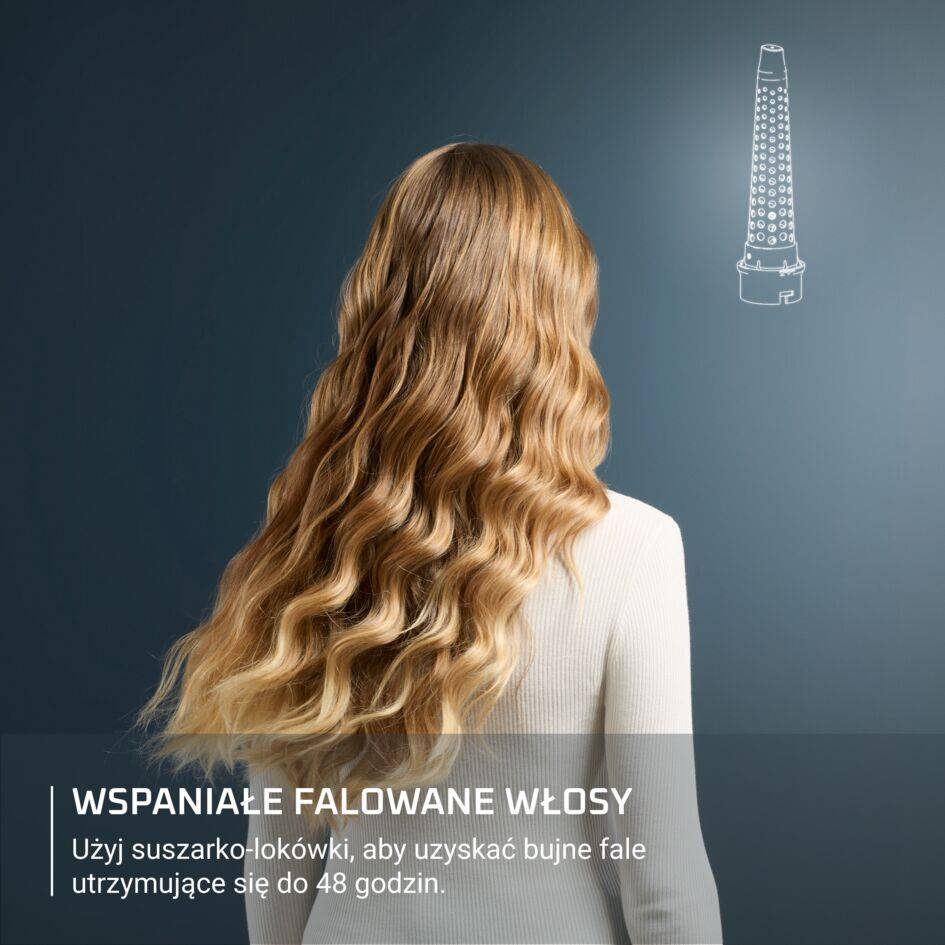 Suszarko-lokówka, Rowenta Air Shape, 3 poziomy, akcesoria, jonizacja