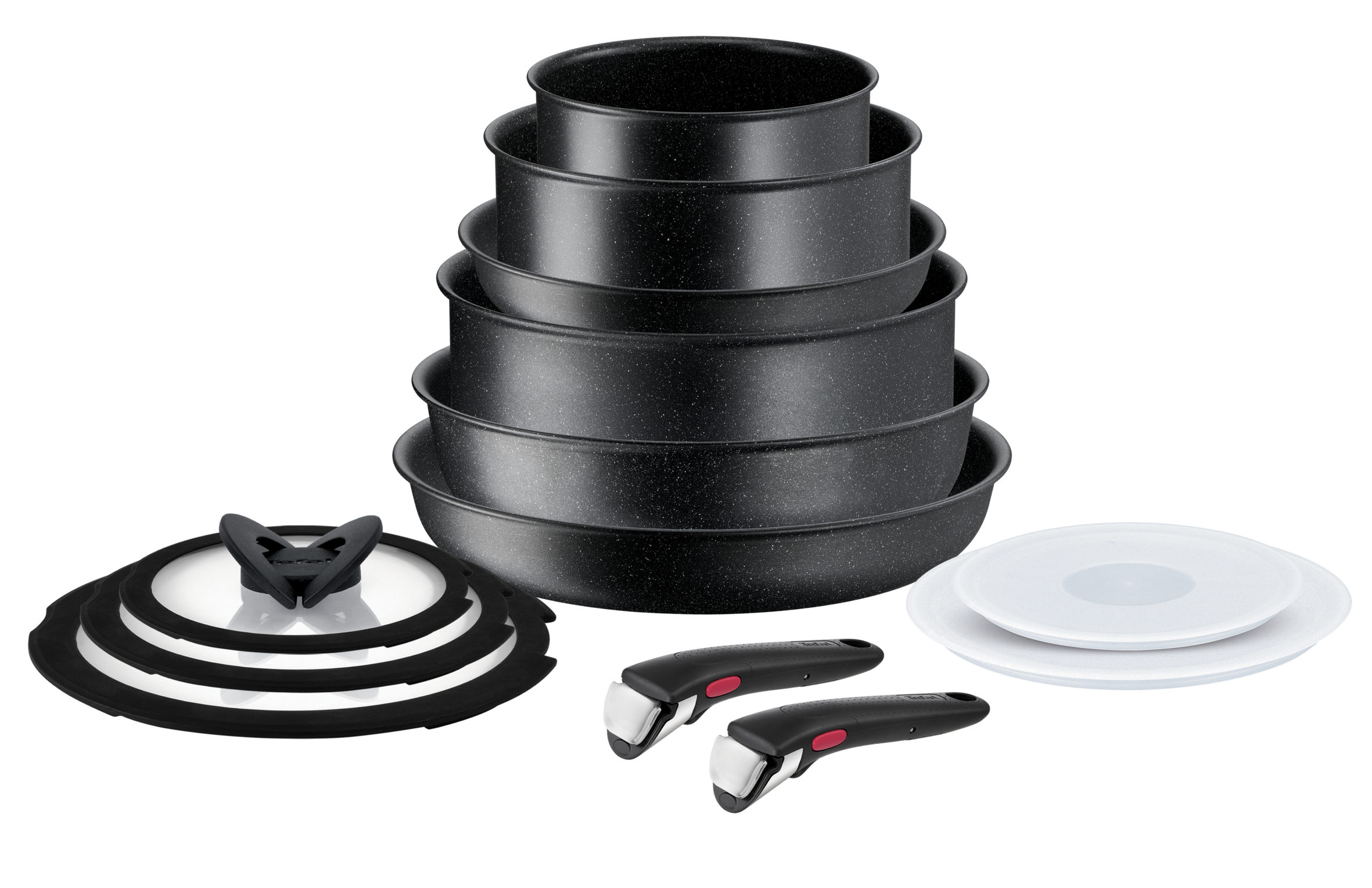 Zestaw patelni i garnków TEFAL INGENIO BLACK STONE - 13 elementów