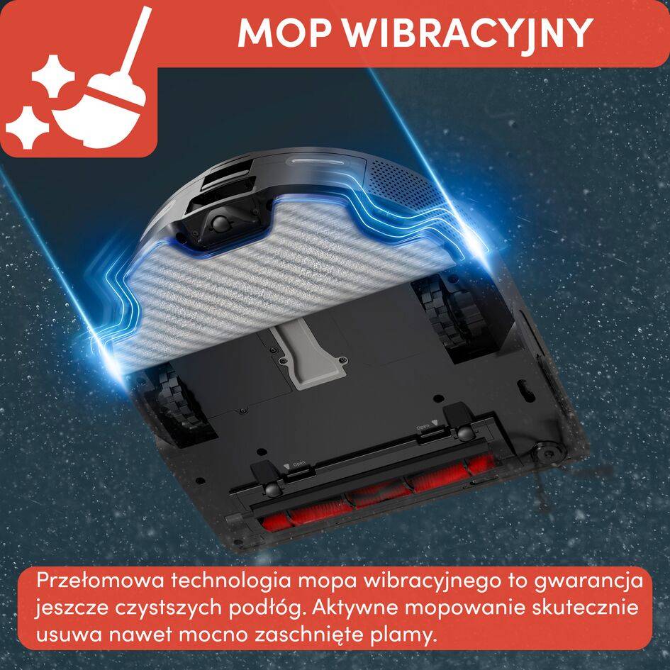 Robot sprzątający, Tefal X-Plorer S240+ AI, 8000 Pa, 120 min, aktywne mopowanie