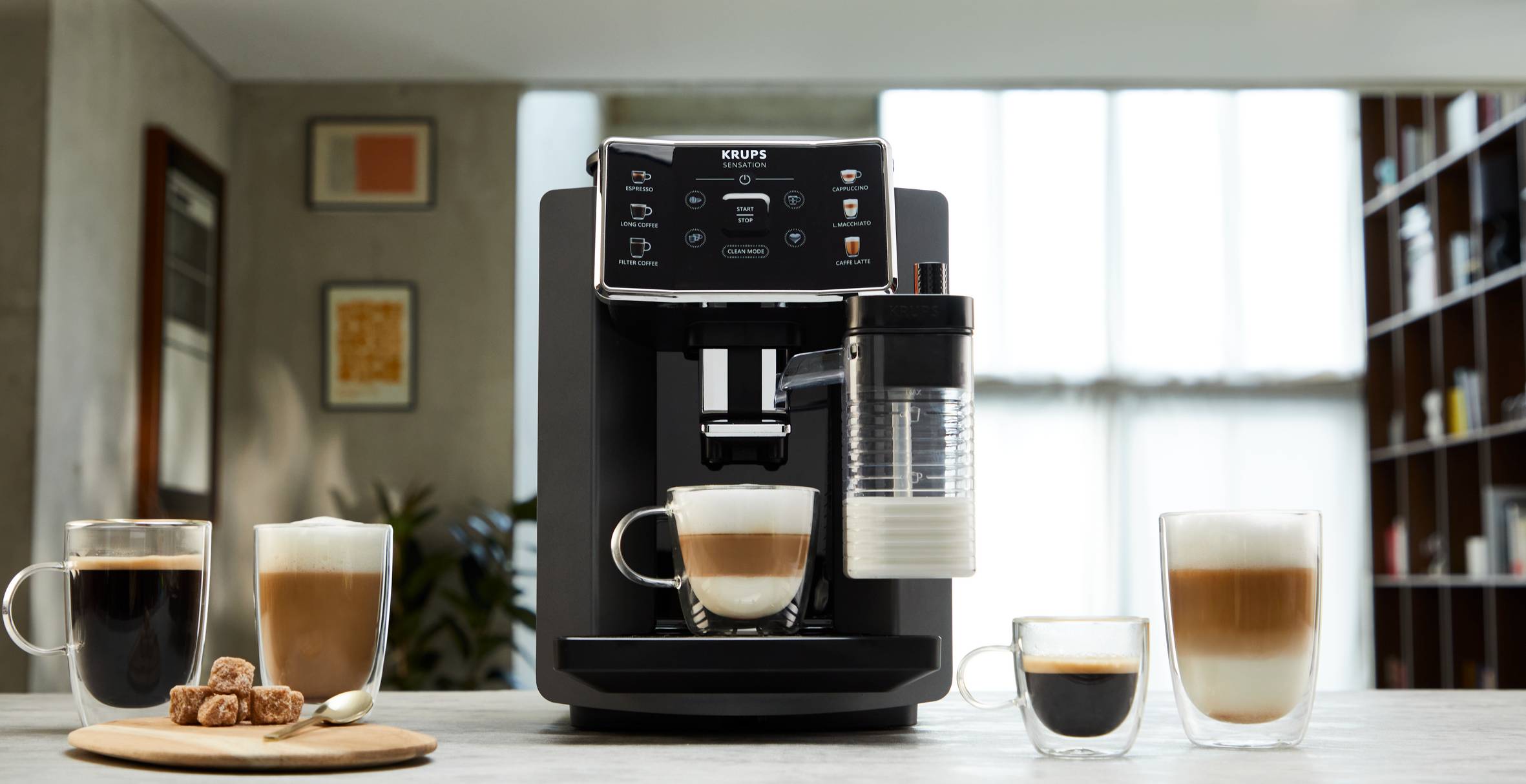 Ekspres ciśnieniowy do kawy KRUPS Sensation Milk EA9129 (ciemny