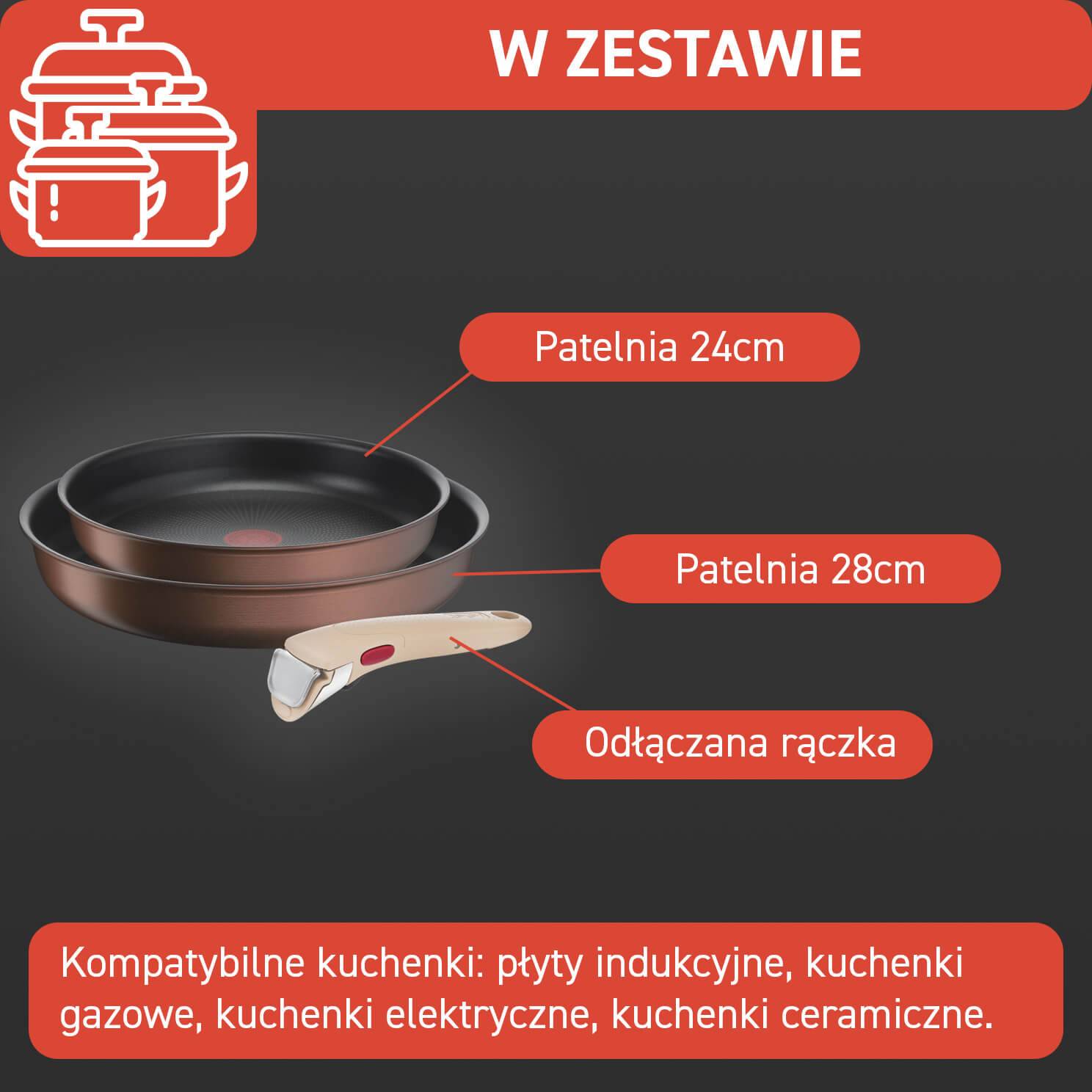 Zestaw patelni TEFAL INGENIO ECO RESPECT - 3 elementy