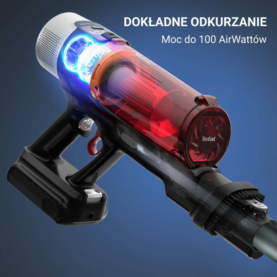 Odkurzacz bezprzewodowy, Tefal X-Force Flex 9.60, 100 AW, 45 min, szczotka Animal