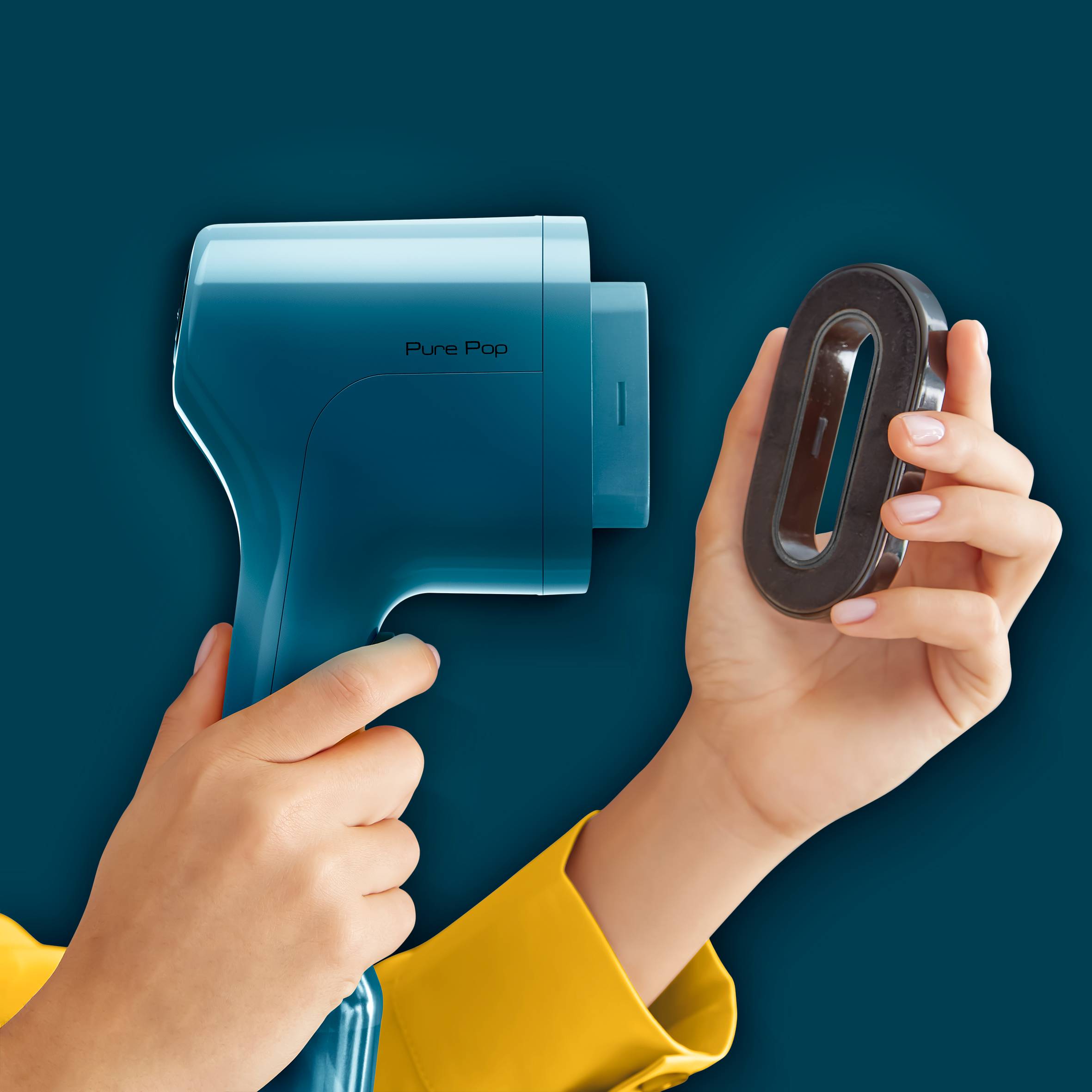 Parownica do ubrań, Tefal Pure Pop, kompaktowa, 1300 W, granatowa