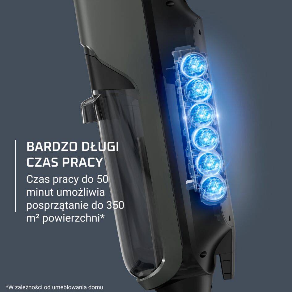 Bezprzewodowy odkurzacz myjący Tefal X-Clean 4, 50 min, samoczyszczenie