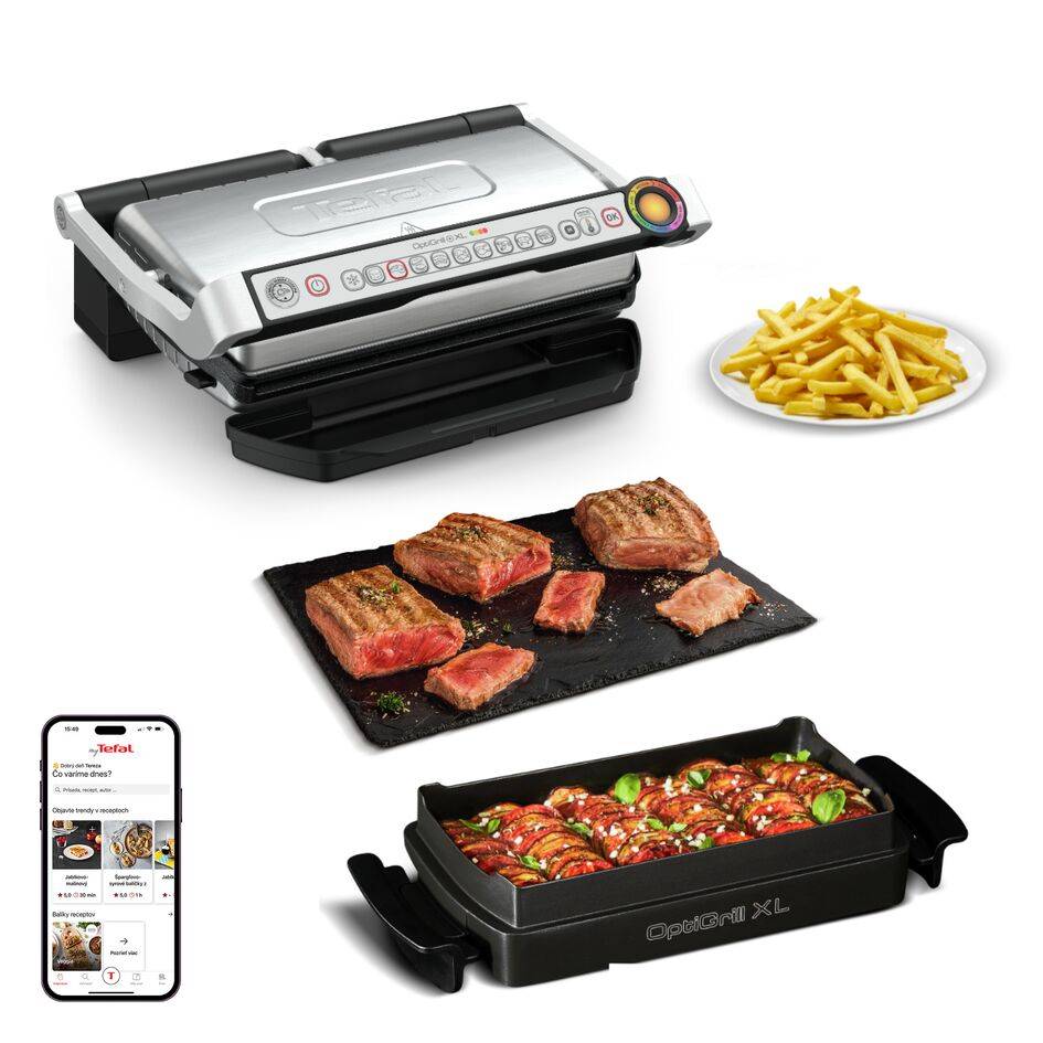 Grill elektryczny TEFAL OPTIGRILL+ SNACKING&BAKING XL GC724D