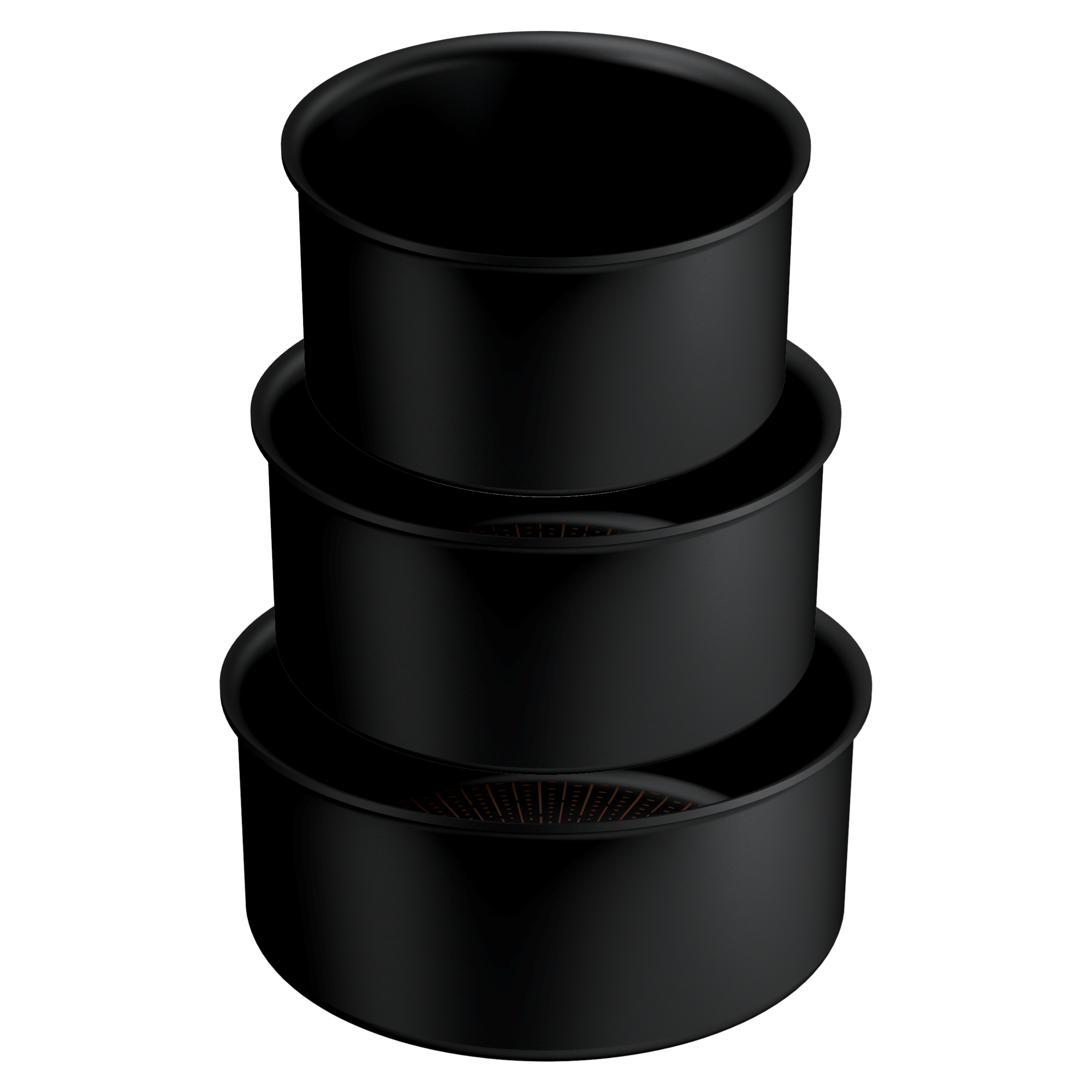 Rondle Ingenio Excellence+ 16/18/20 cm, możliwość układania w stos, powłoka nieprzywierająca, kompatybilne z indukcją