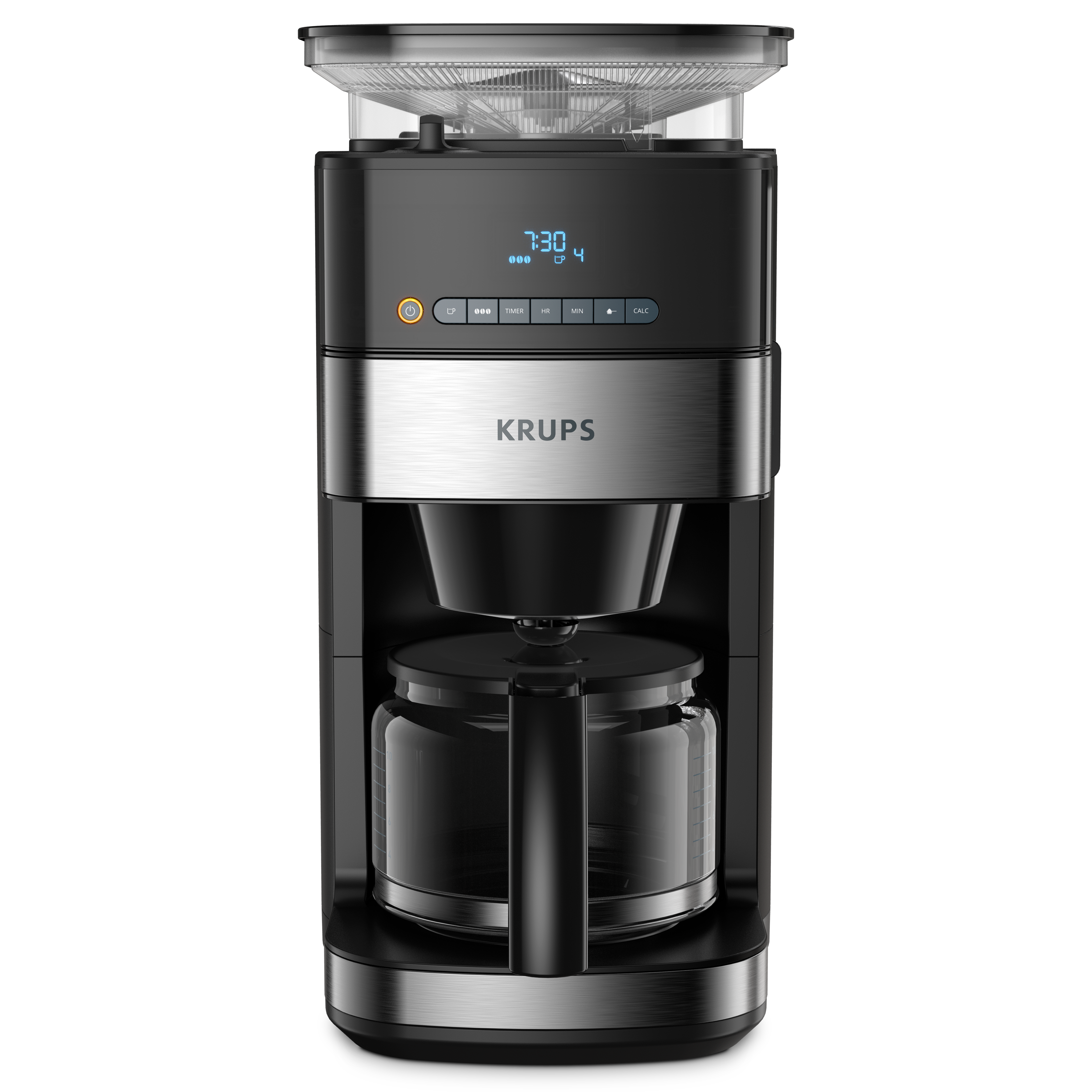 Ekspres przelewowy z młynkiem żarnowo-stalowym KRUPS GRIND AND BREW KM8328