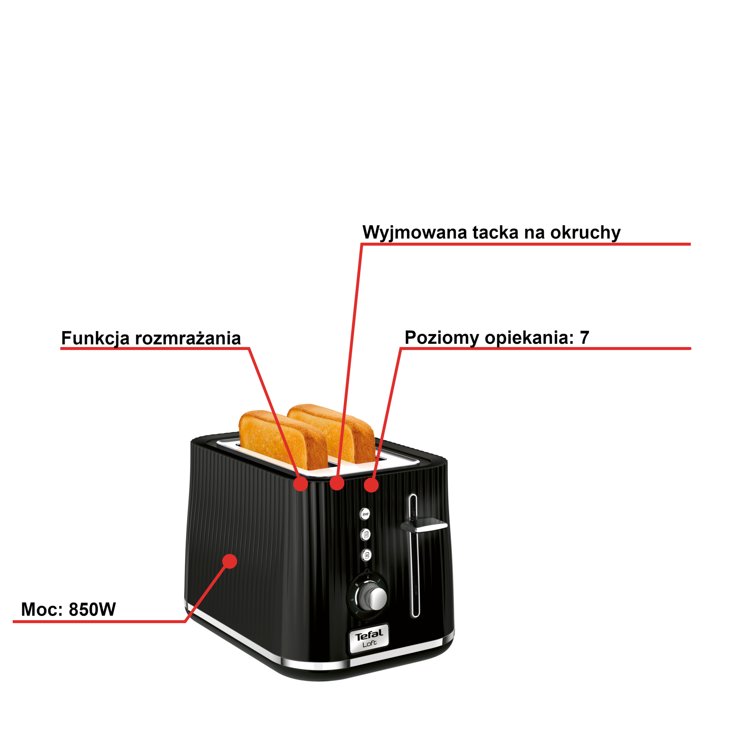 Toster TEFAL LOFT TT7618