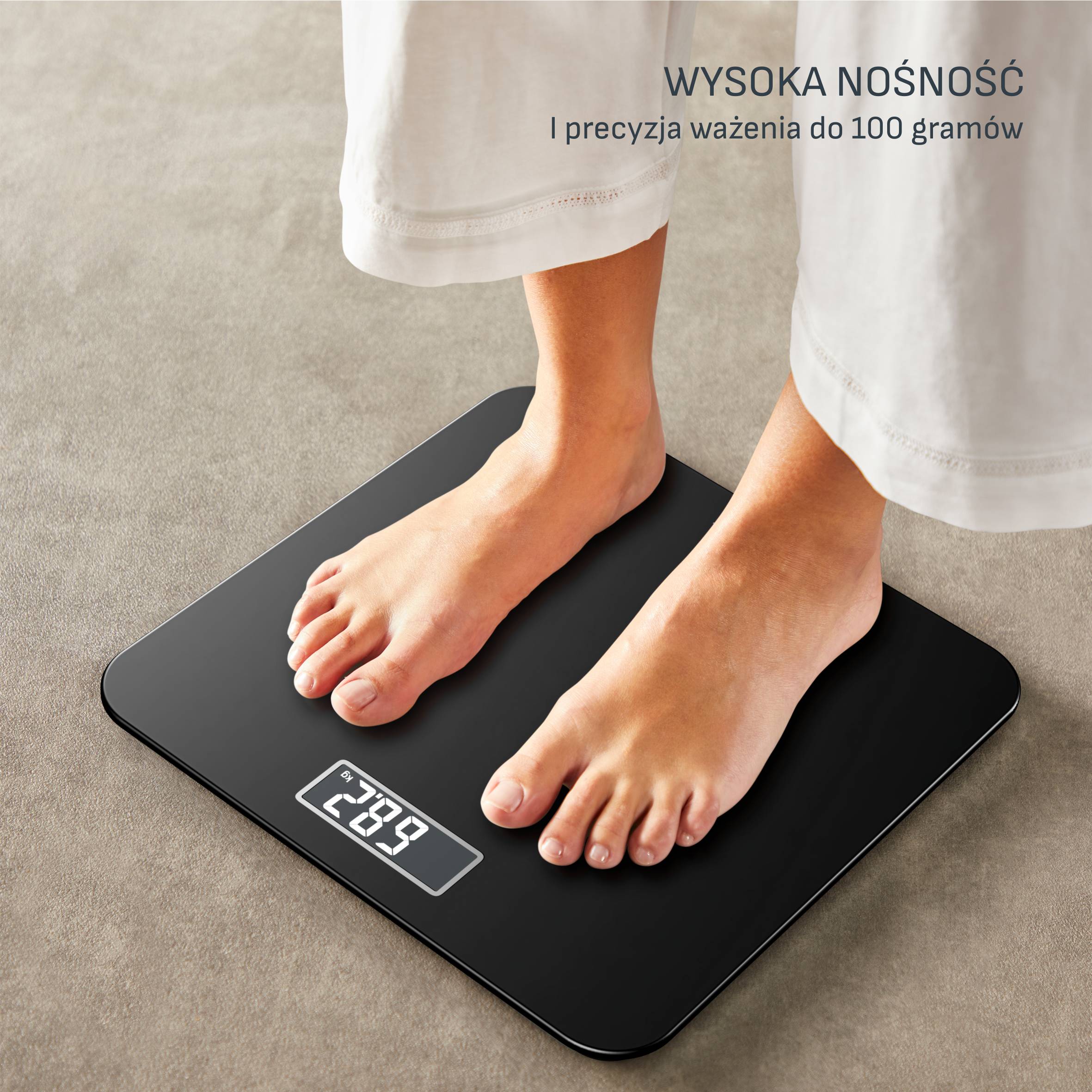 Waga łazienkowa, Tefal Premiss, 160 kg, baterie