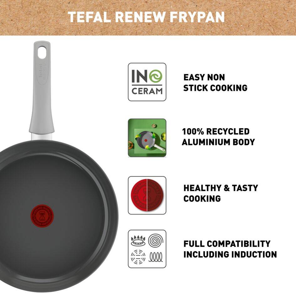 Zestaw patelni TEFAL RENEW - 3 elementy