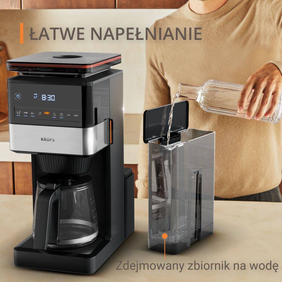 Ekspres do kawy przelewowy z młynkiem KRUPS Grind Aroma XL