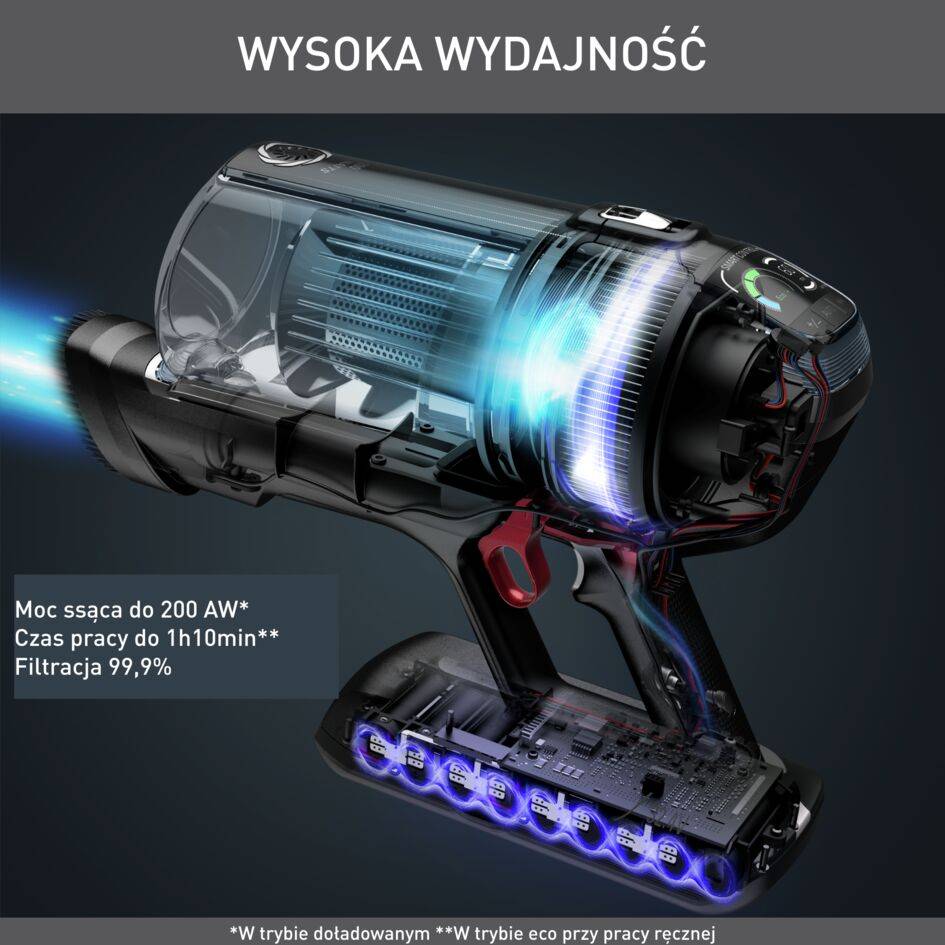 Odkurzacz bezprzewodowy, Tefal X-Force Flex 14.60, 200 AW, 70 min, automatyczny