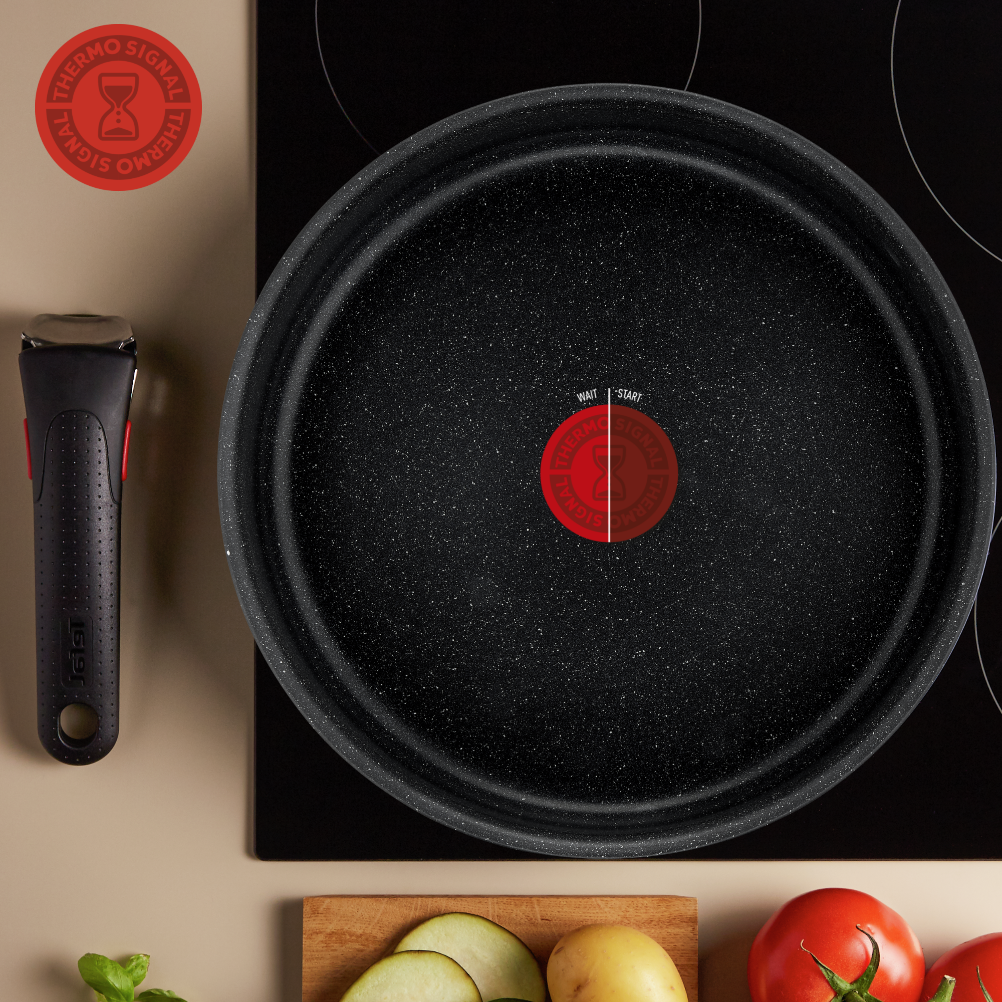 Zestaw patelni i garnków TEFAL INGENIO BLACK STONE - 7 elementów