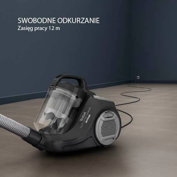 Tefal Swift Power Cyclonic, odkurzacz bezworkowy, 900 W, dla alergików, 1,5 l 