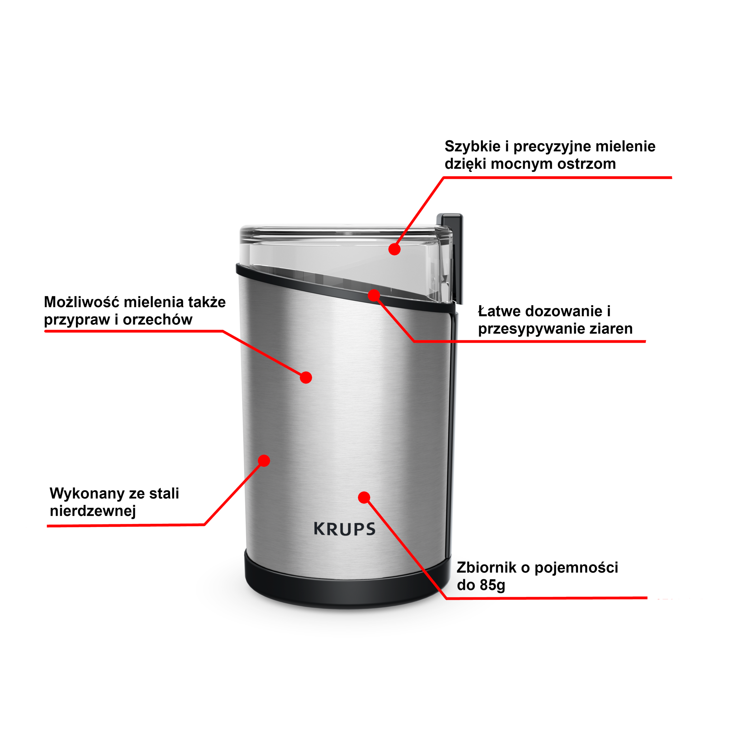 Młynek do kawy KRUPS GX204D