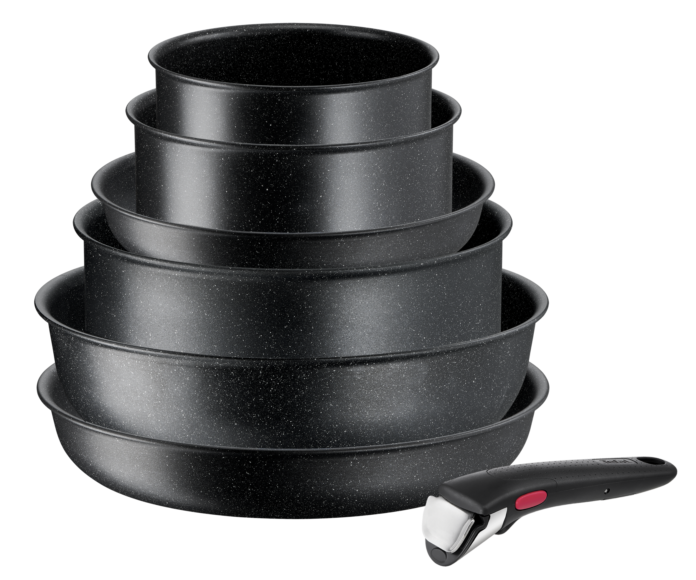 Zestaw patelni i garnków TEFAL INGENIO BLACK STONE - 7 elementów