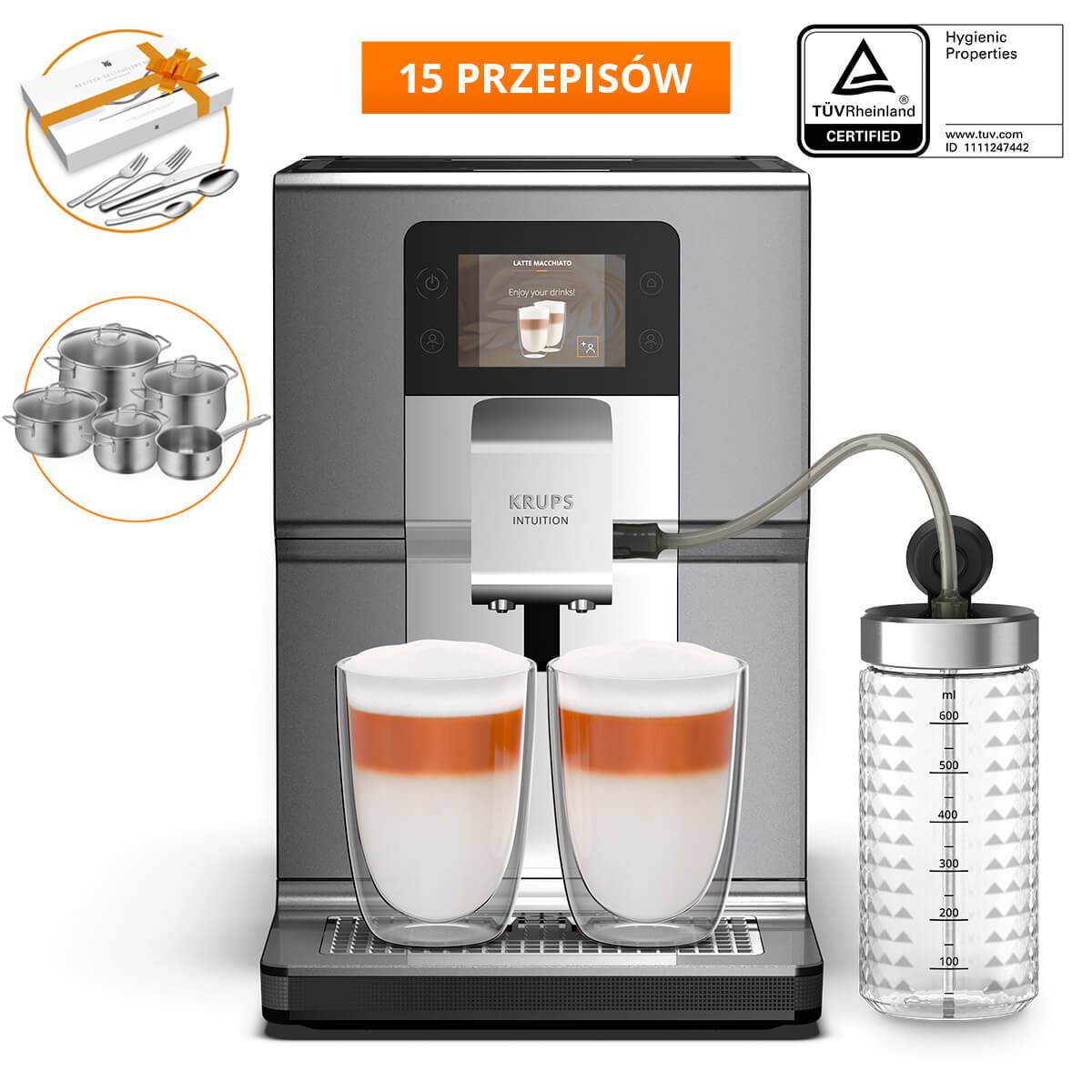 Ekspres do kawy automatyczny KRUPS INTUITION PREFERENCE+ EA875E (jasnoszary)