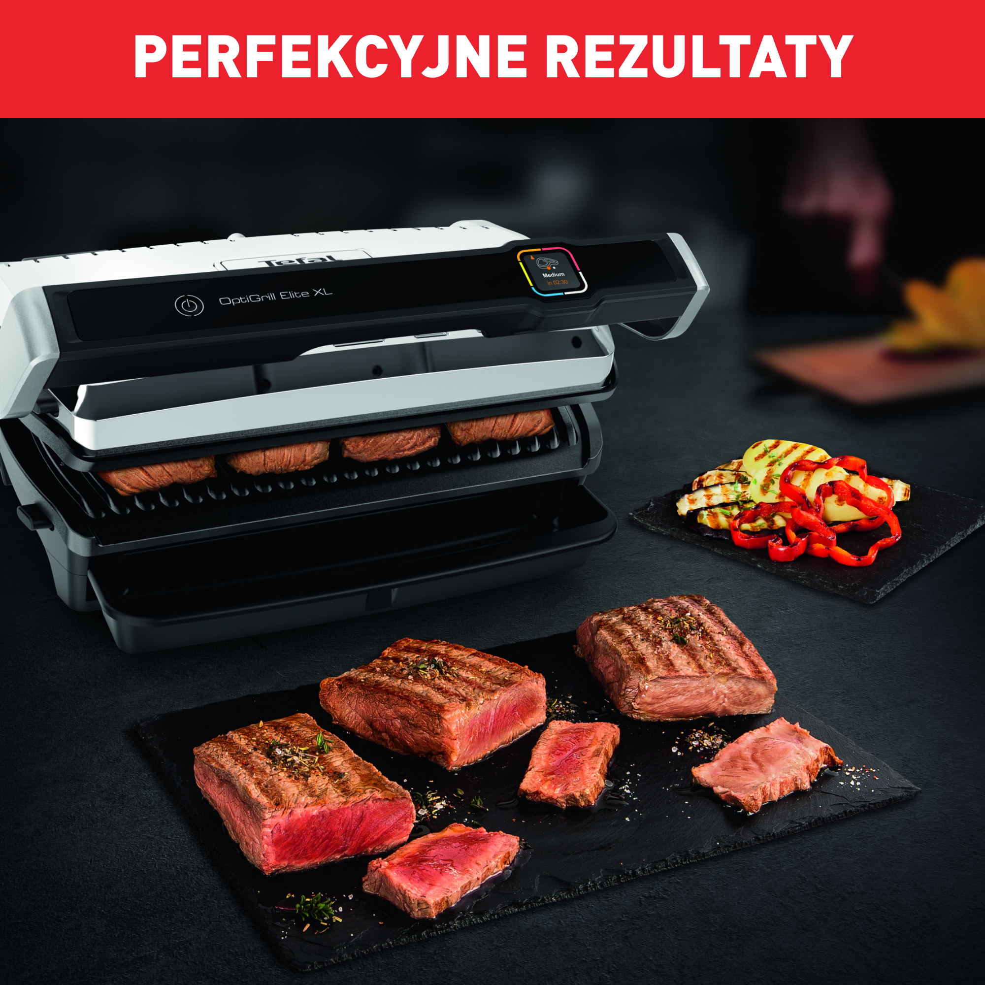 Grill elektryczny TEFAL OPTIGRILL ELITE XL GC760D
