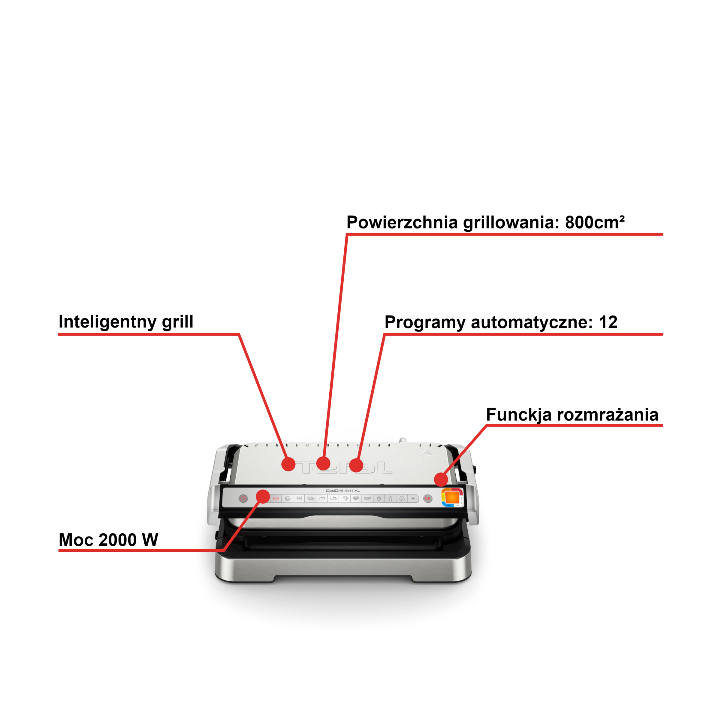 Grill elektryczny TEFAL OptiGrill XL GC784D