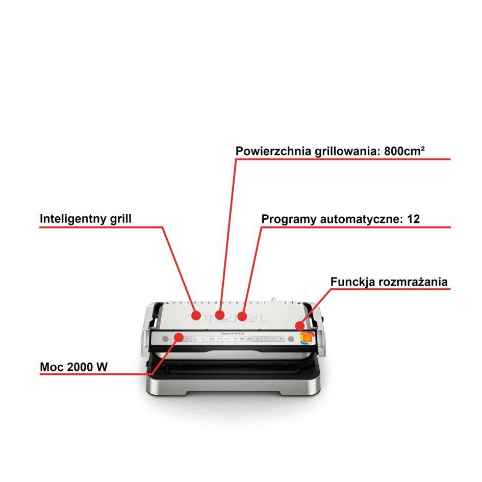 Grill elektryczny TEFAL OptiGrill XL GC784D