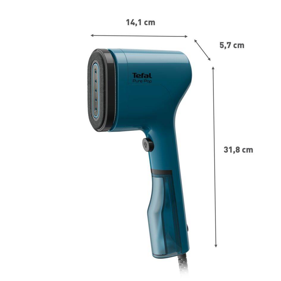 Parownica do ubrań, Tefal Pure Pop, kompaktowa, 1300 W, granatowa