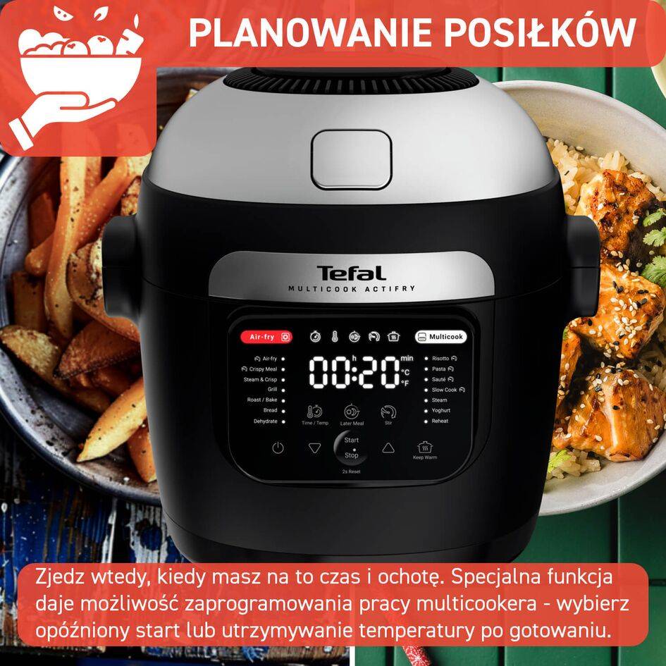 Frytkownica beztłuszczowa i multicooker airfryer TEFAL ACTIFRY MY741C