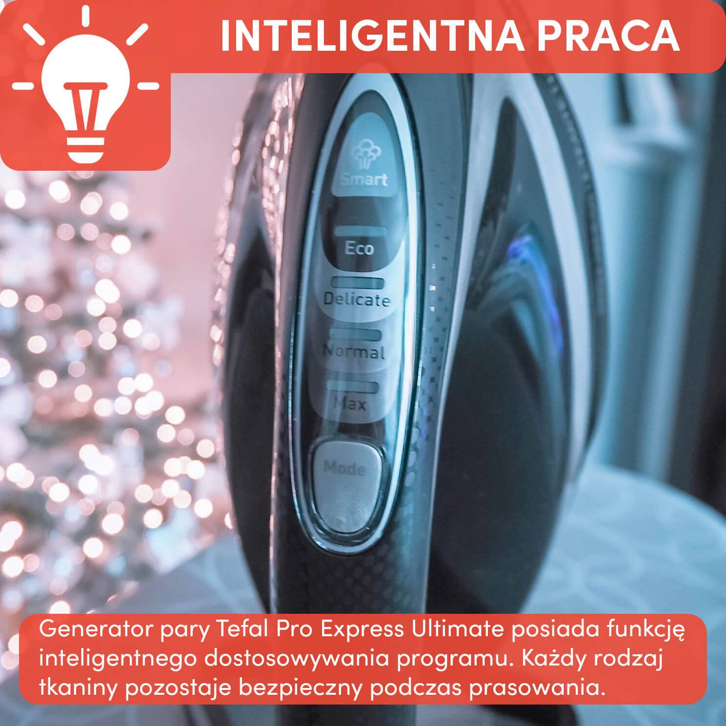 Generator pary, Tefal Pro Express Ultimate [+], 180 g/min, 8 bar, inteligentny