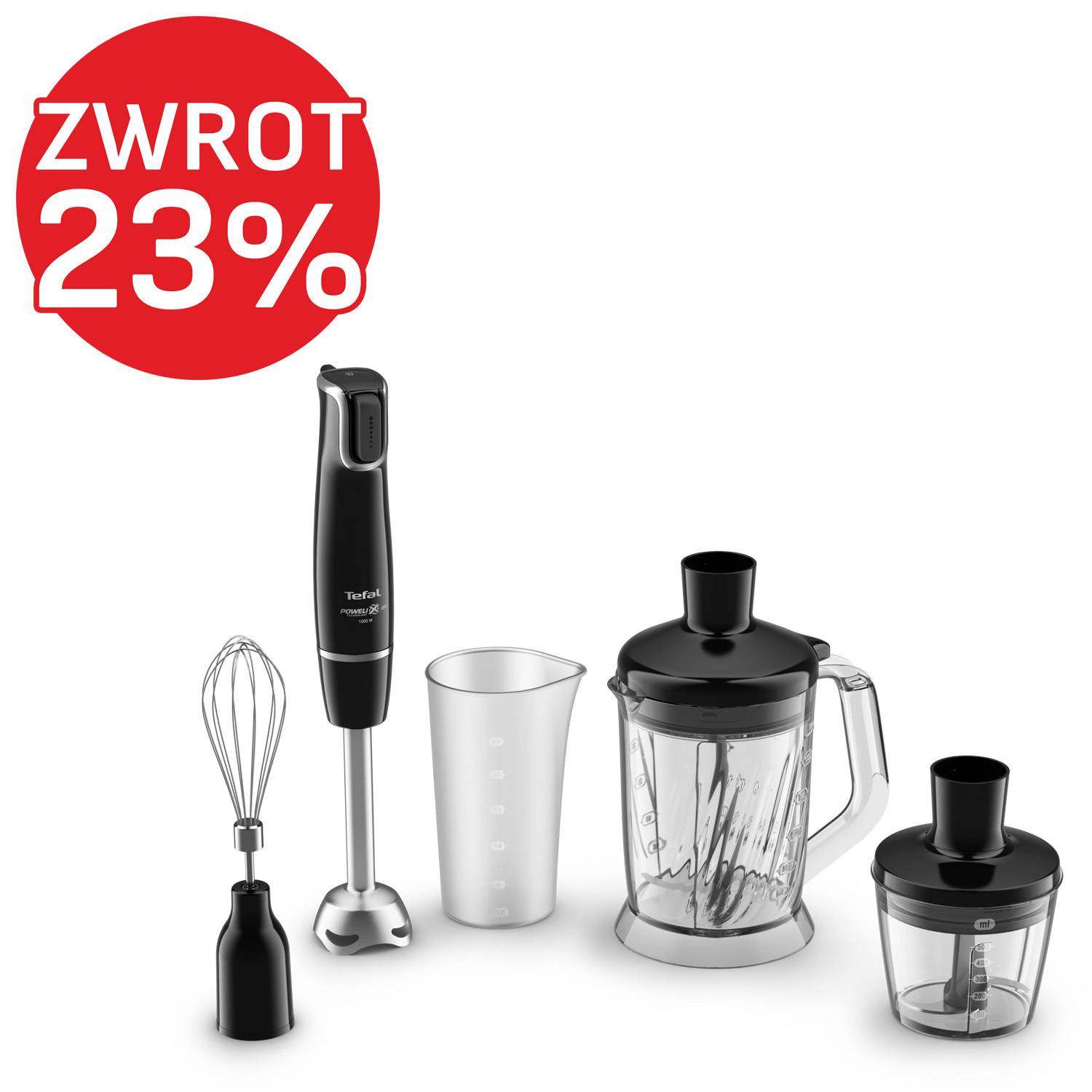 Blender ręczny, Infini Force XL HB94L8, 1000W, rozdrabniacz, 5w1