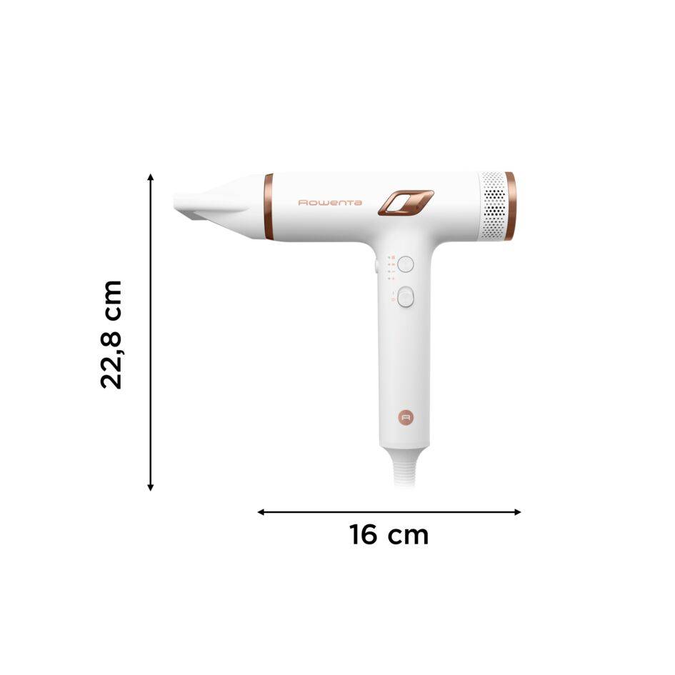 Suszarka do włosów, Rowenta Nano, jonizacja, kompaktowa, 3 poziomy