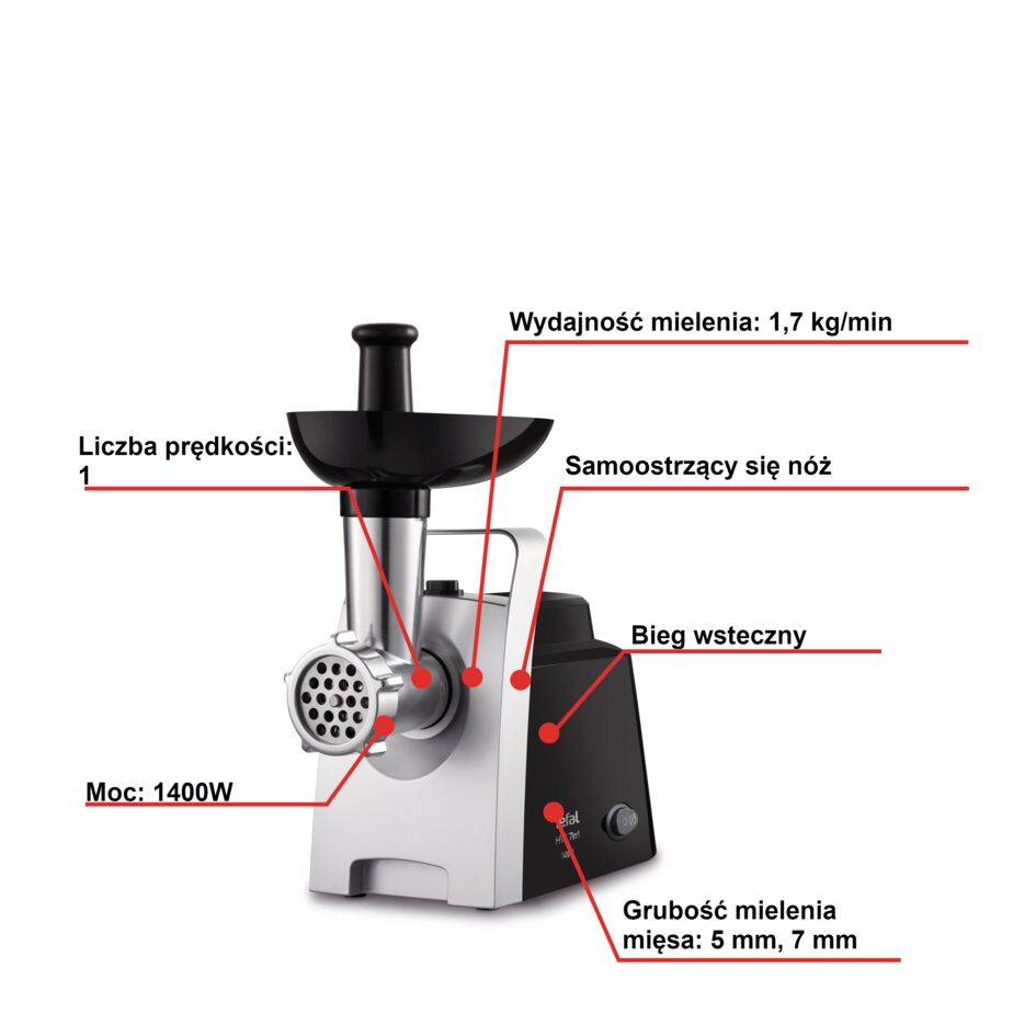Maszynka do mielenia, HV1 NE1098, 1400W, 7w1