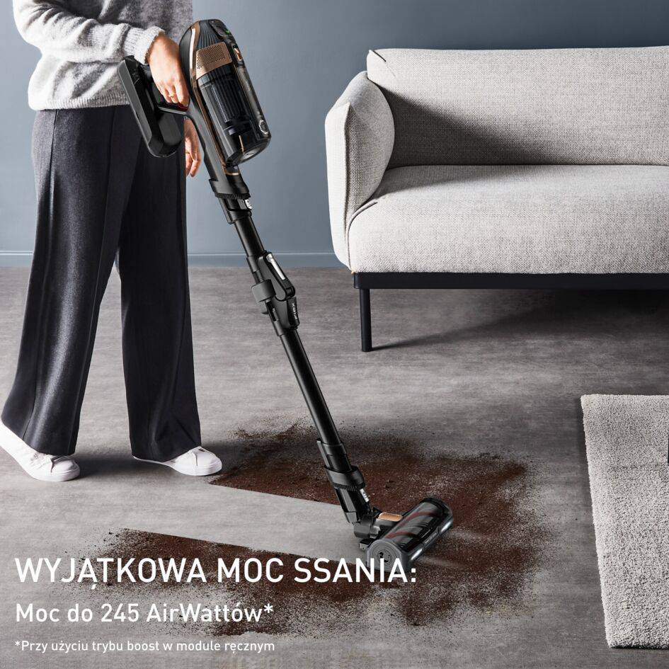 Odkurzacz bezprzewodowy, Tefal X-Force Flex 15.60, 245 AW, 160 min, mopowanie, 2 baterie