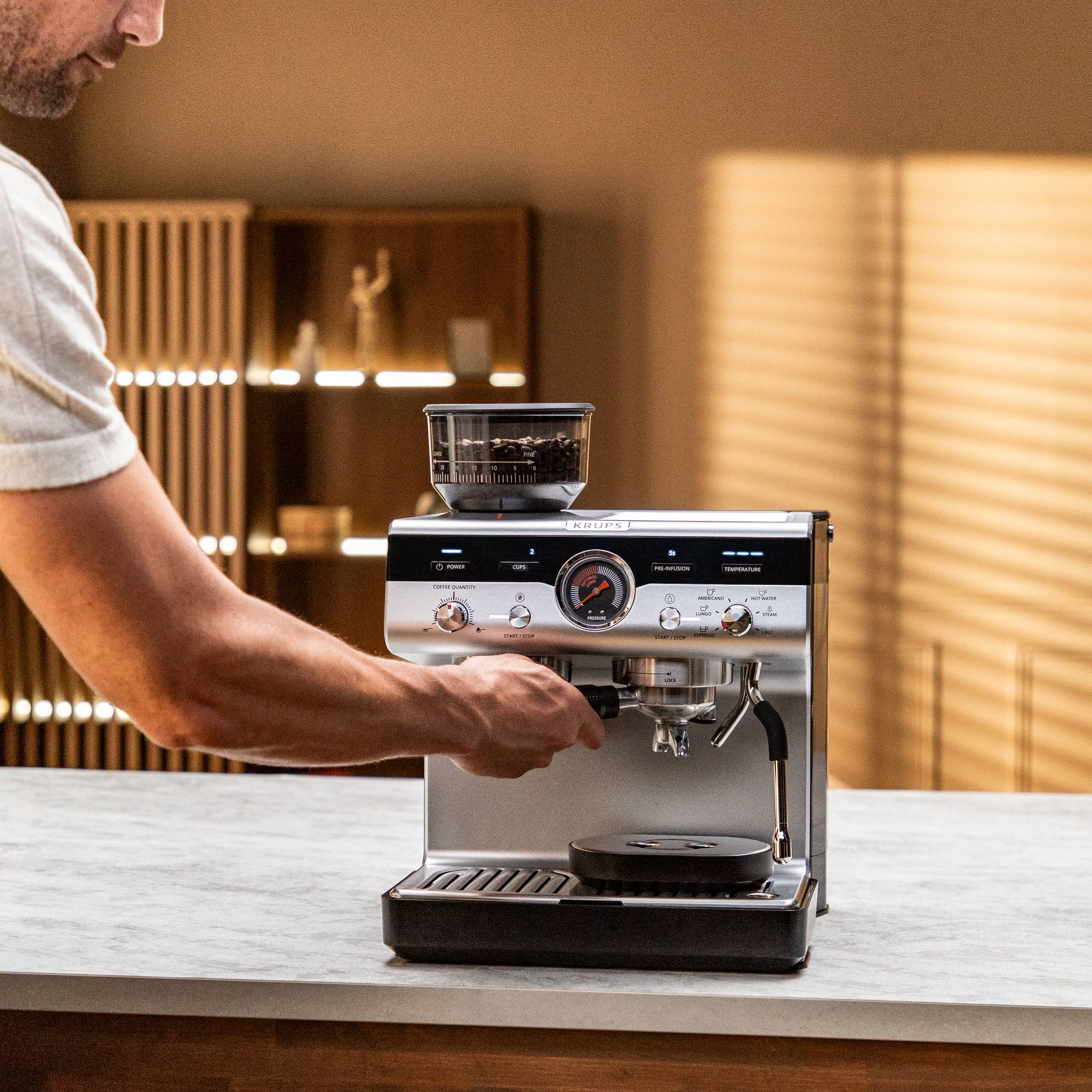Ekspres kolbowy z młynkiem KRUPS Precision+ XP804T