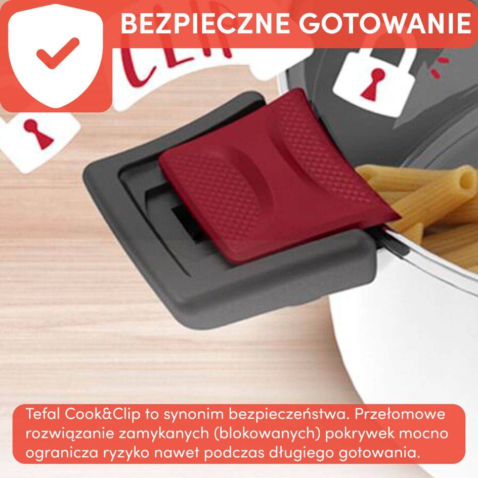 Zestaw garnków z pokrywkami TEFAL COOK&CLIP - 10 elementów