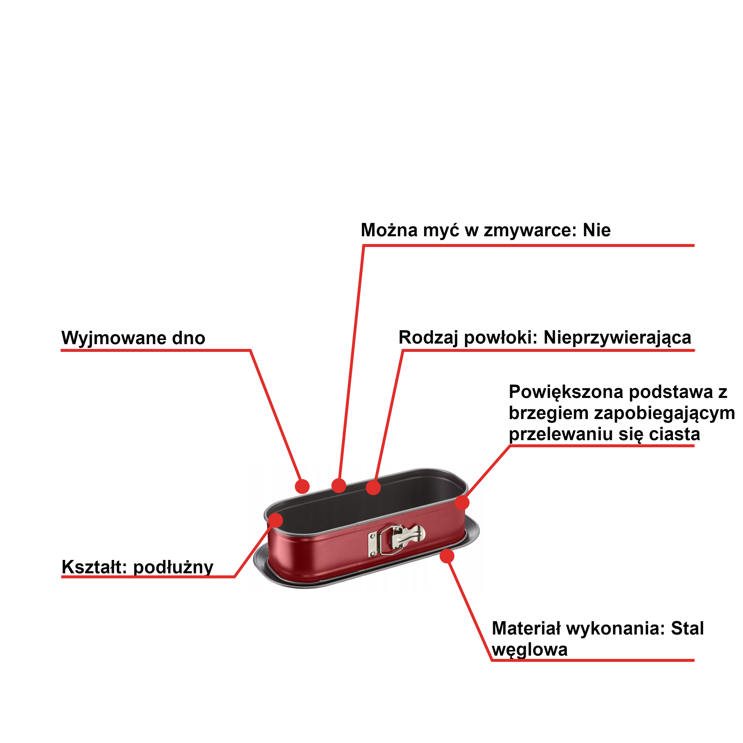 Forma do ciasta podłużna TEFAL DELIBAKE 30x11cm