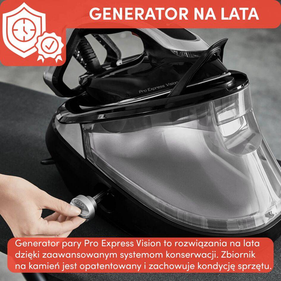 Generator pary, Tefal Pro Express Vision, 180 g/min, 9 bar, cichy
