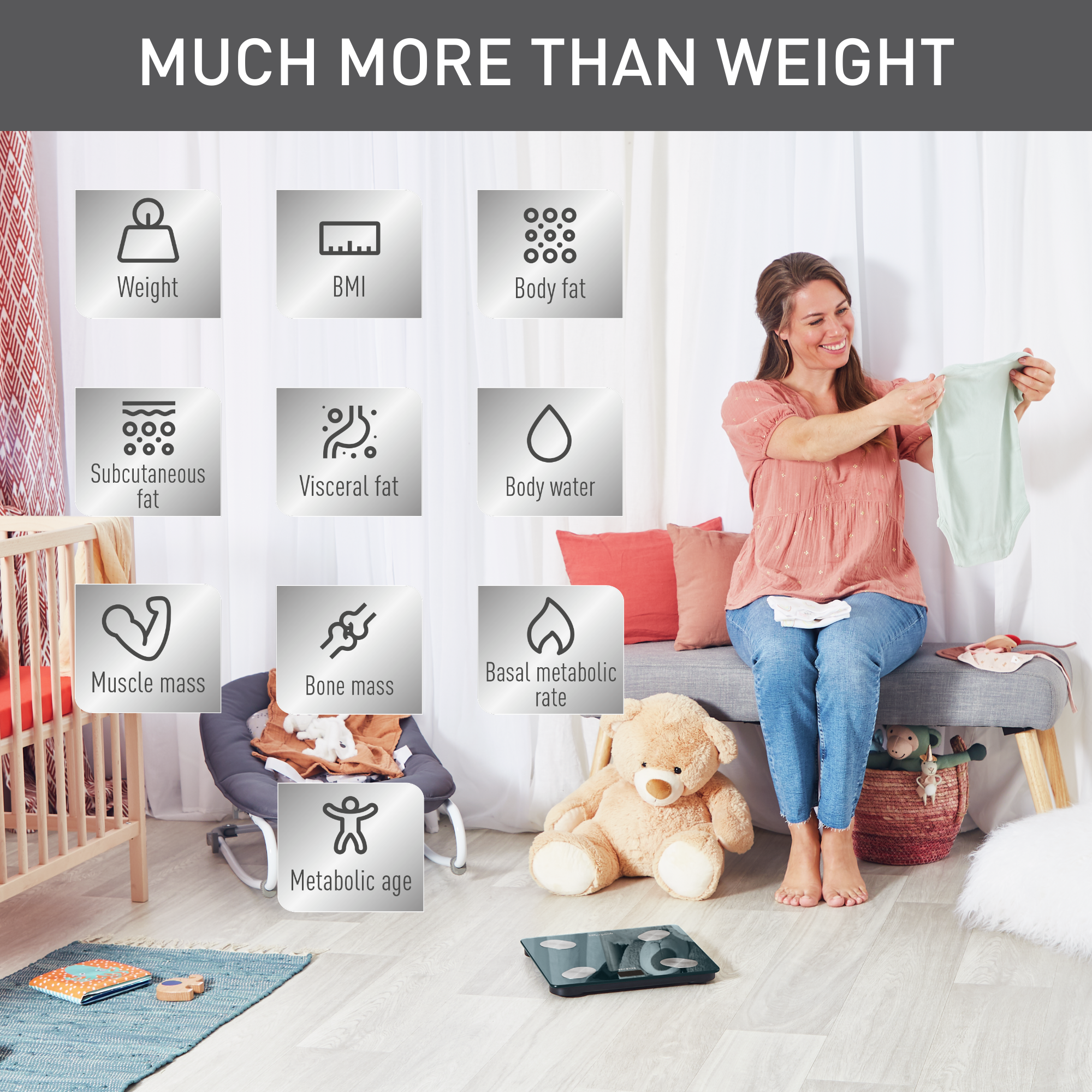 Waga łazienkowa Tefal Goodvibes Life+, analityczna, aplikacja