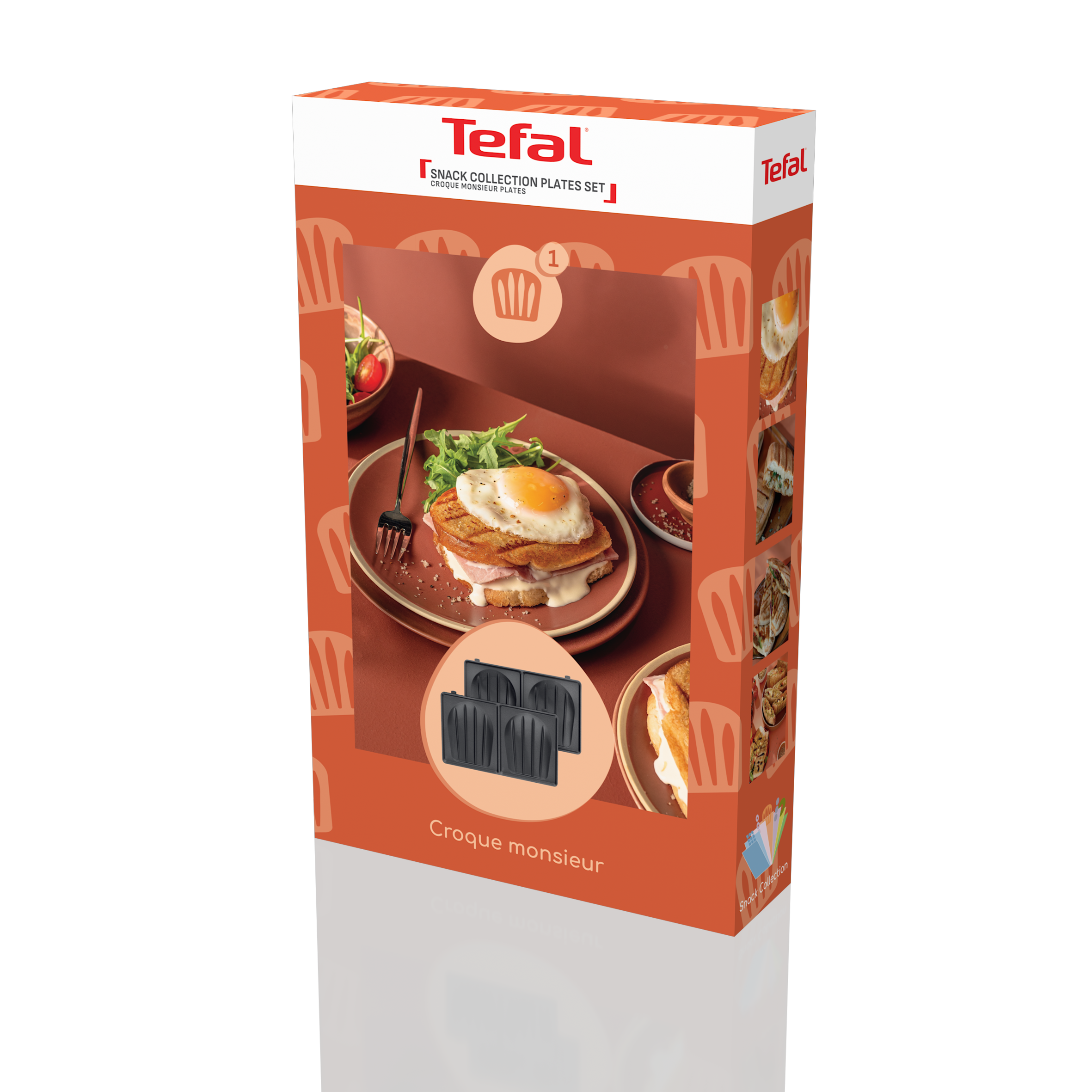 2 płytki do croque monsieur Snack Collection XA8101F0