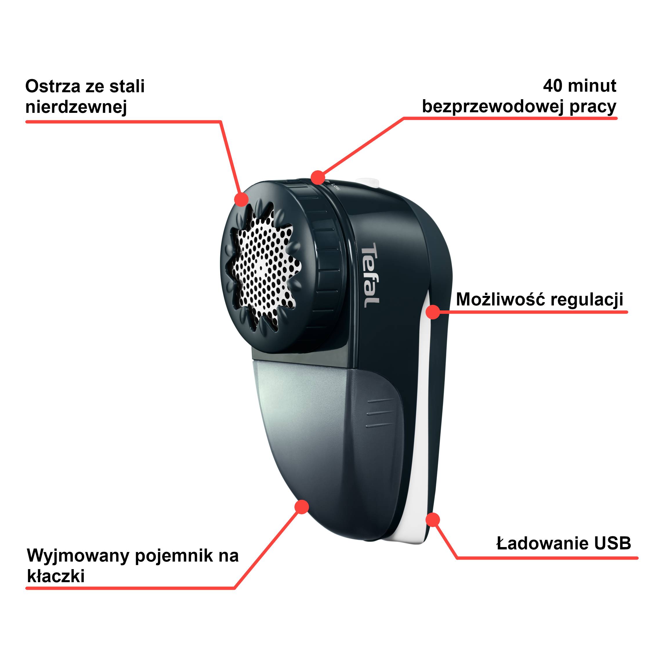 Golarka bezprzewodowa do ubrań akumulatorowa JB7002