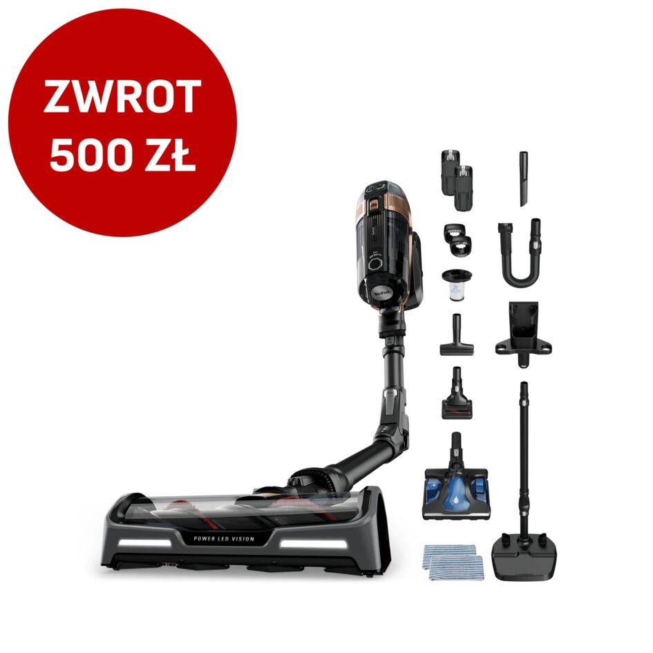 Odkurzacz bezprzewodowy, Tefal X-Force Flex 15.60, 245 AW, 160 min, mopowanie, 2 baterie