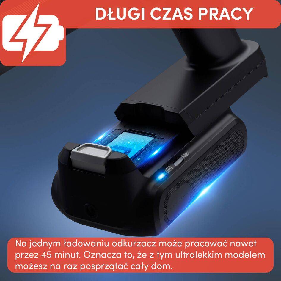 Odkurzacz bezprzewodowy, Tefal X-Pert 7.60, 140 W, 27 min, lekki