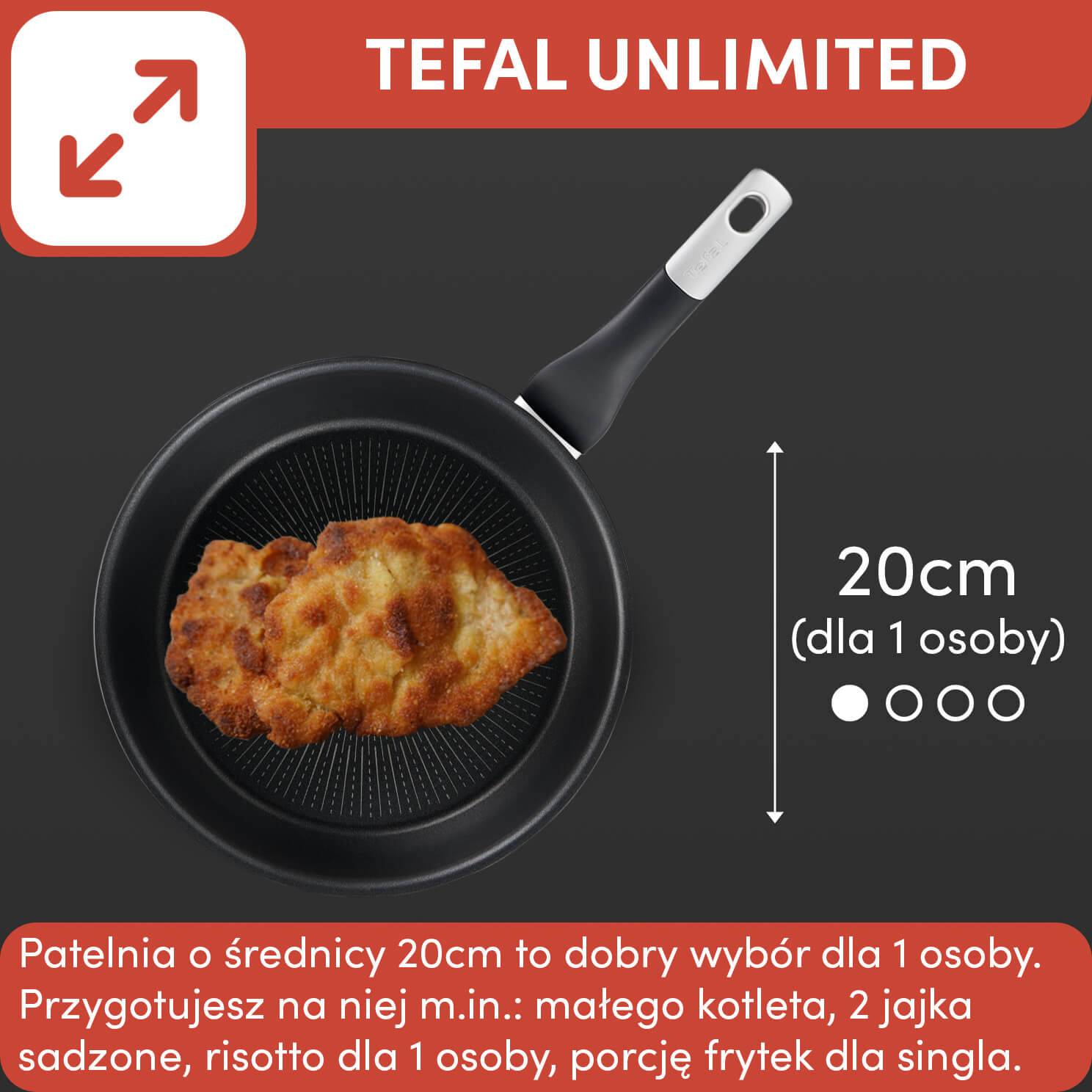 Patelnia TEFAL UNLIMITED 20cm