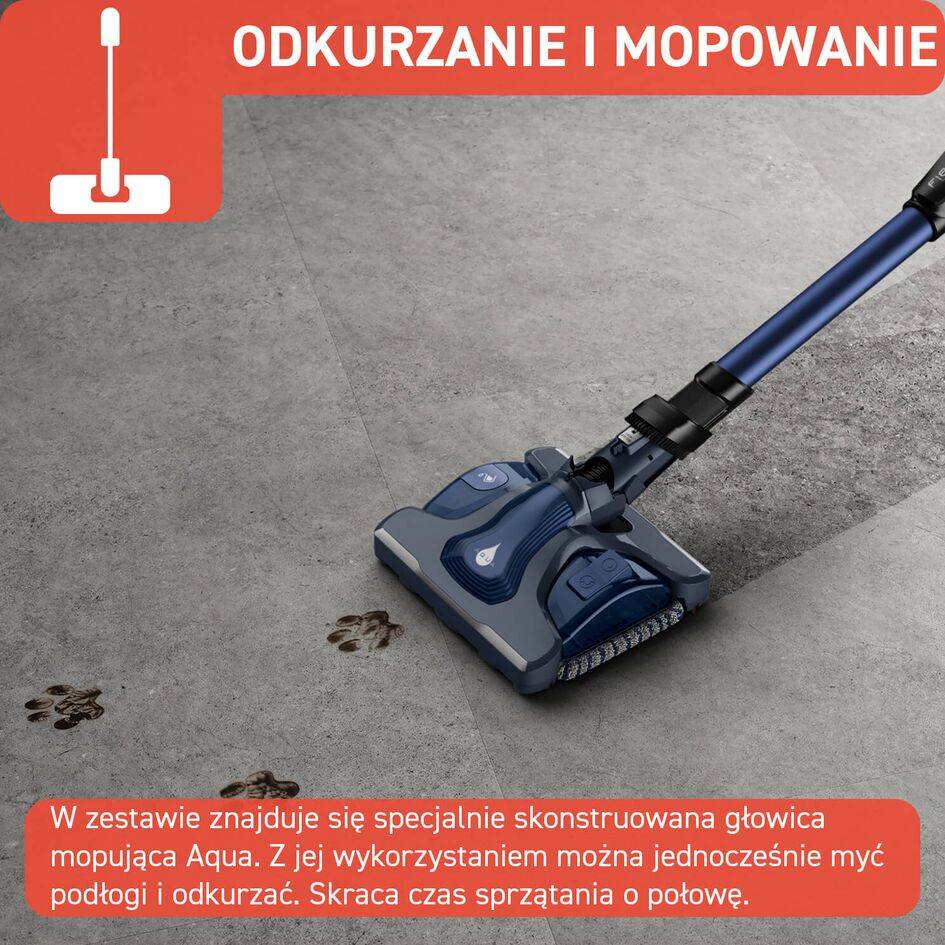 Odkurzacz bezprzewodowy, Tefal X-Force Flex 14.60 Aqua, 200 AW, 70 min, mopowanie  