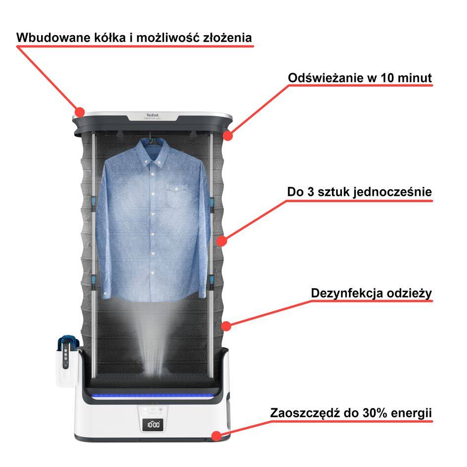 Automatyczna szafa do prasowania, Tefal Care For You, szybka, ekonomiczna, delikatna