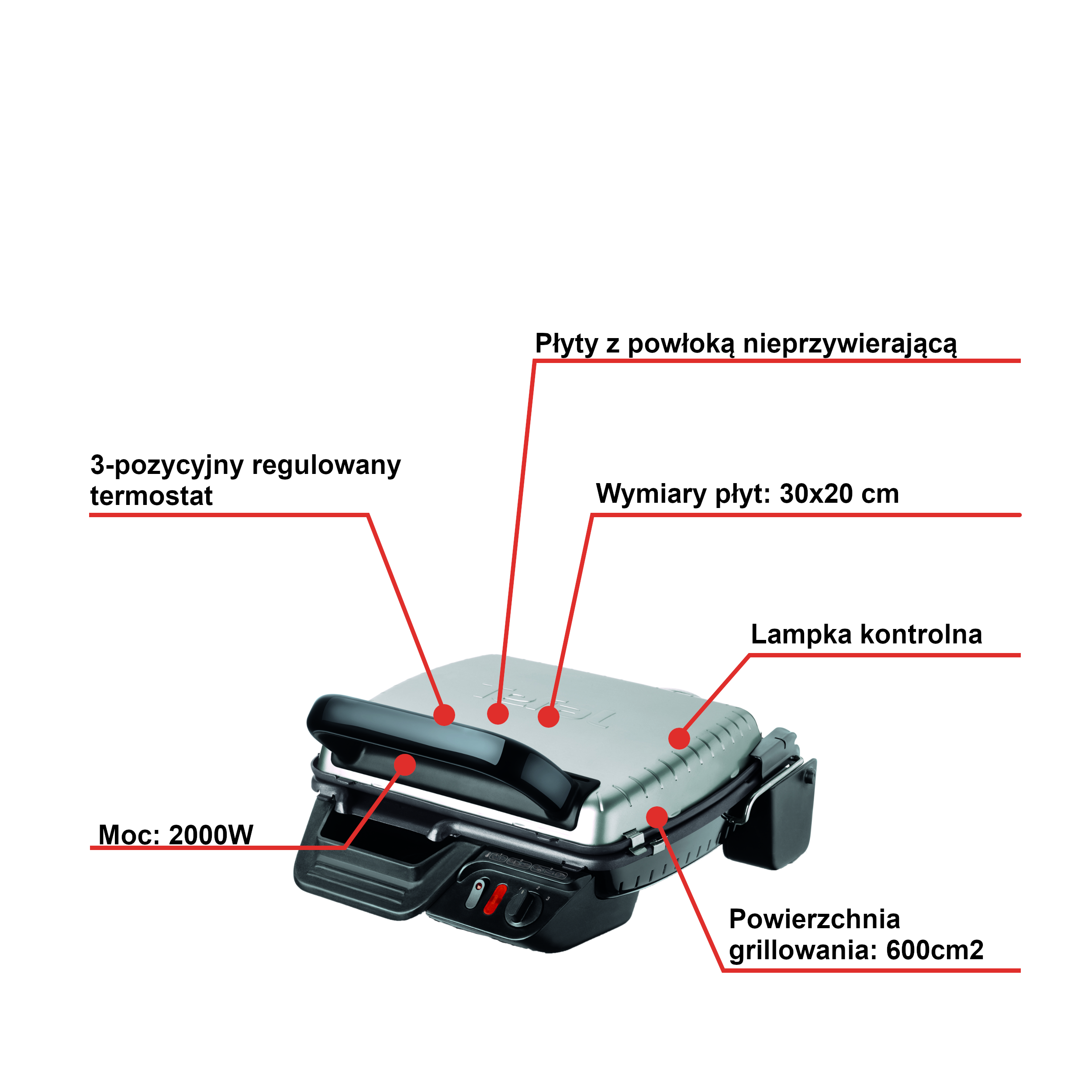 Grill elektryczny TEFAL ULTRACOMPACT 600 GC3050